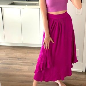 crimson (pink) maxi skirt